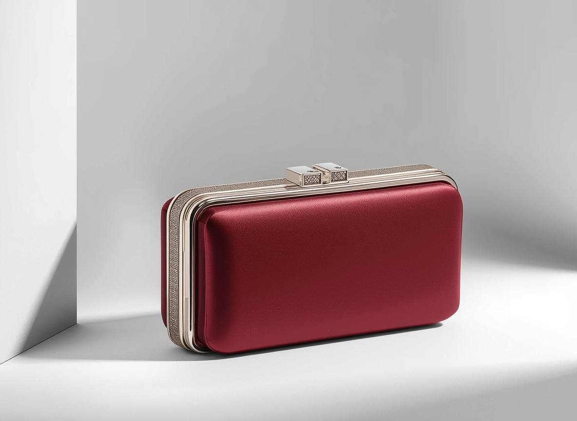 Slyxaronxly Structured Box Clutch with Metal Frame